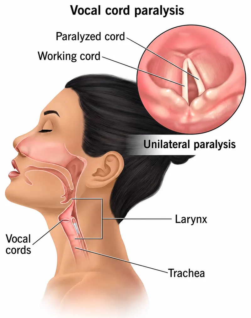 Unilateral Vocal Fold Paralysis Diagram