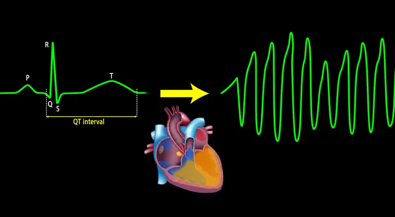 ECG: Long QT interval and Torsades de Pointes