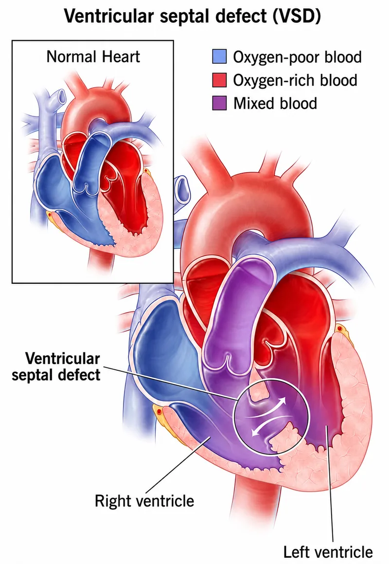 Ventricular Septal Defect (VSD) Illustration