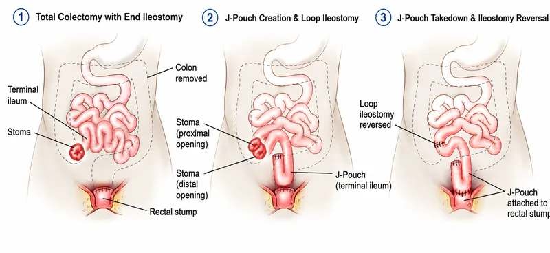 3-Stage J-Pouch Surgery for IBD