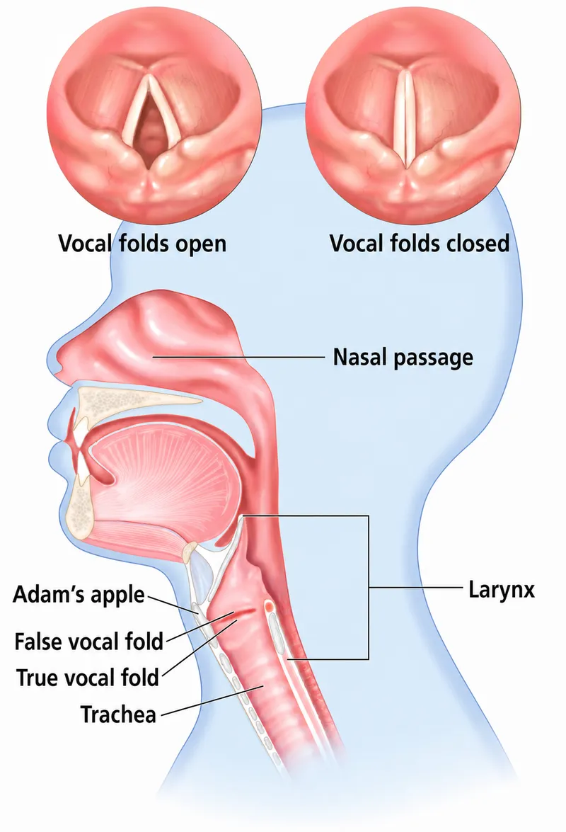Laryngeal anatomy and vocal fold position