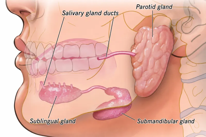 Anatomy of major salivary glands and ducts