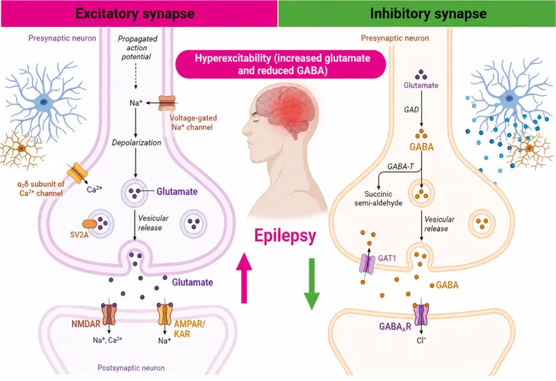 Glutamate and GABA Imbalance in Epilepsy