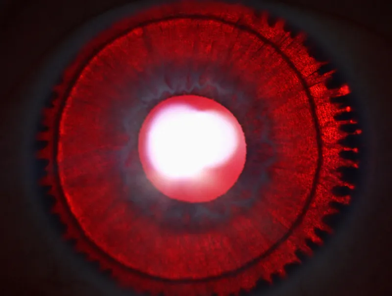 Iris transillumination defect in ocular albinism