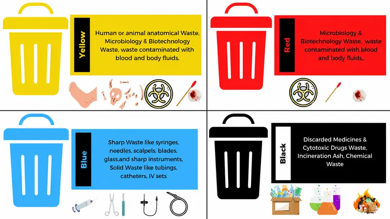 Indian Biomedical Waste Management Color Codes