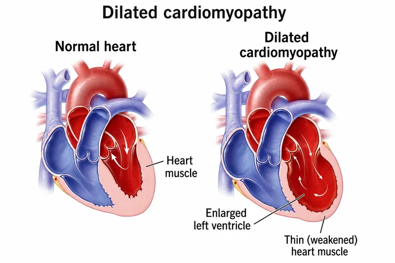 Normal Heart vs. Dilated Cardiomyopathy