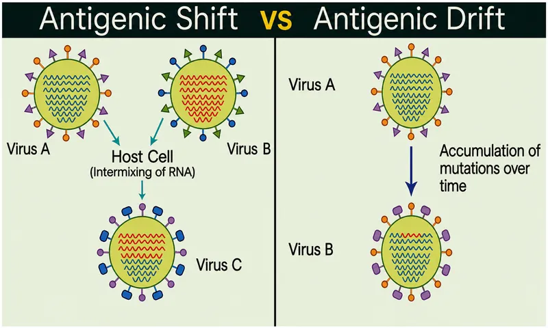 Antigenic Shift vs. Antigenic Drift in Viruses