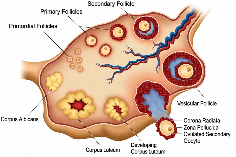 Oogenesis and Follicular Development in the Ovary