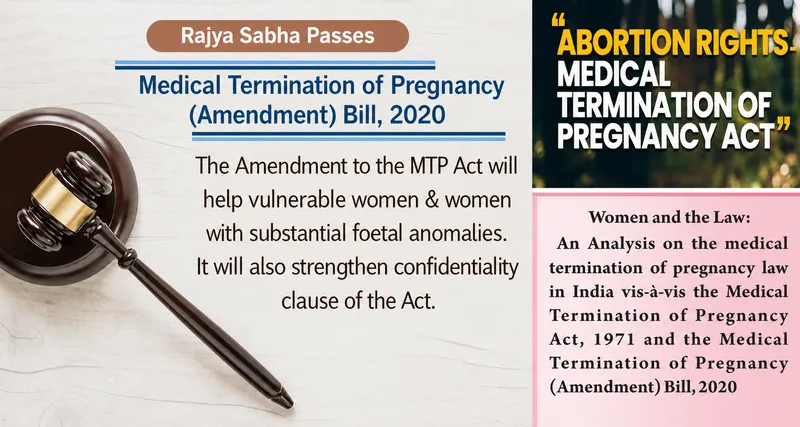 Medical Termination of Pregnancy (Amendment) Bill, 2020