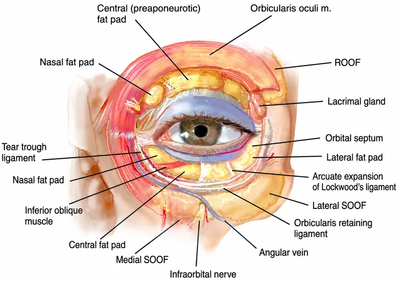 Eyelid anatomy for blepharoplasty