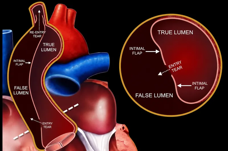 Aortic dissection diagram