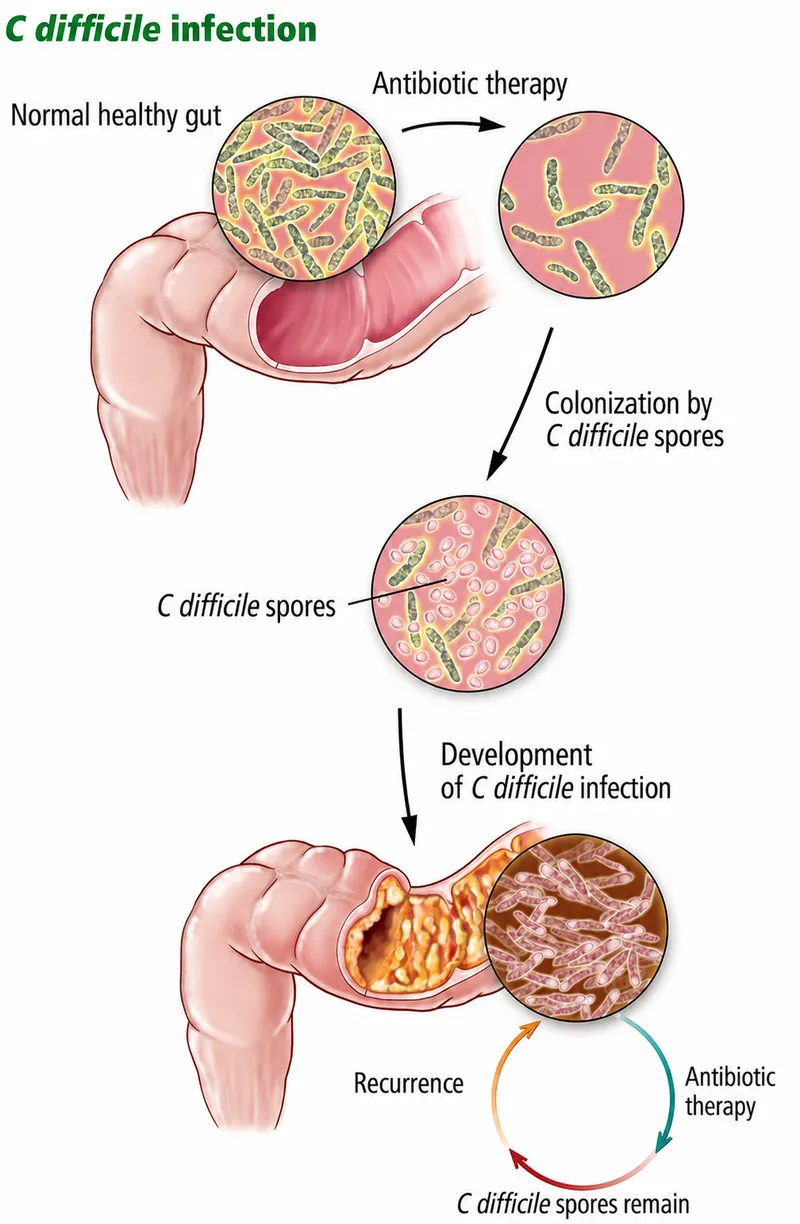 C. difficile infection cycle