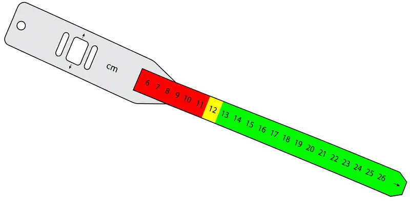 MUAC tape for nutritional assessment