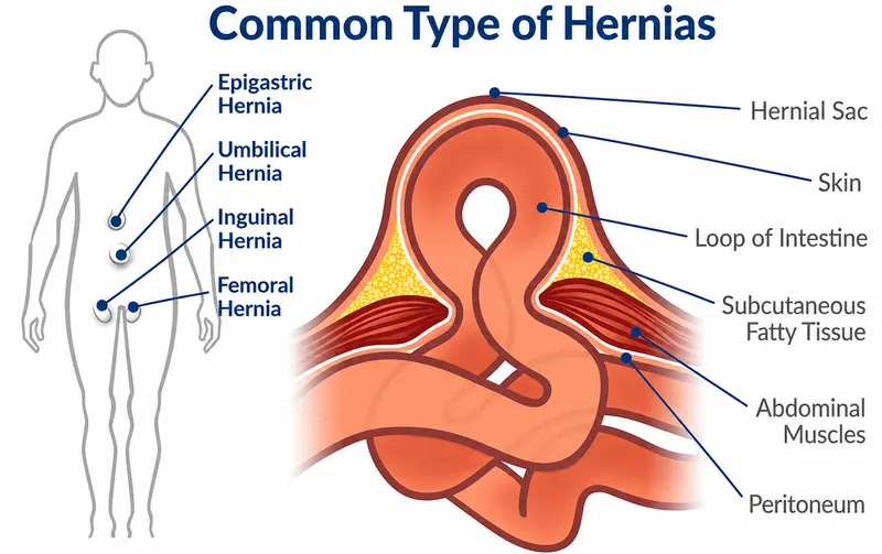 Common Abdominal Hernia Locations and Anatomy