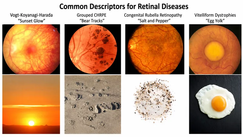 Grouped CHRPE "Bear Tracks" fundus image