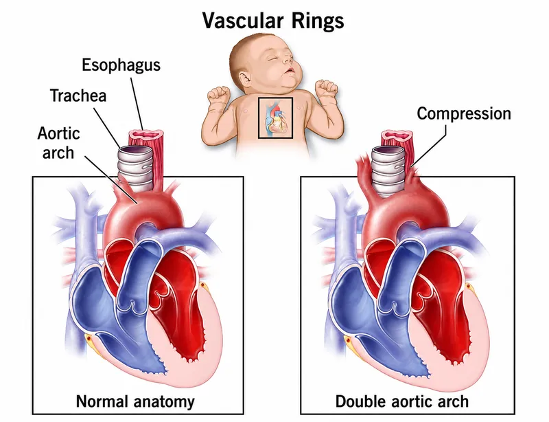 Vascular Rings: Normal vs. Double Aortic Arch