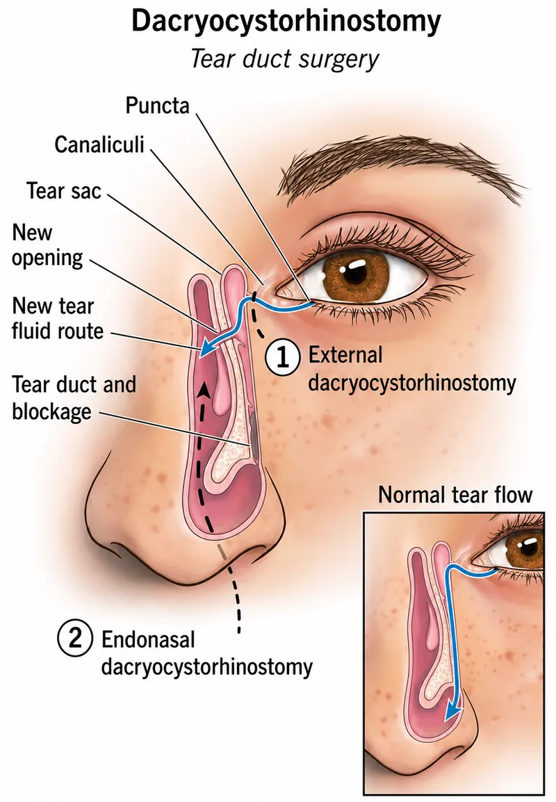 Dacryocystorhinostomy (DCR) tear duct surgery