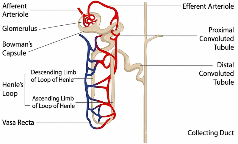 Diagram of a nephron