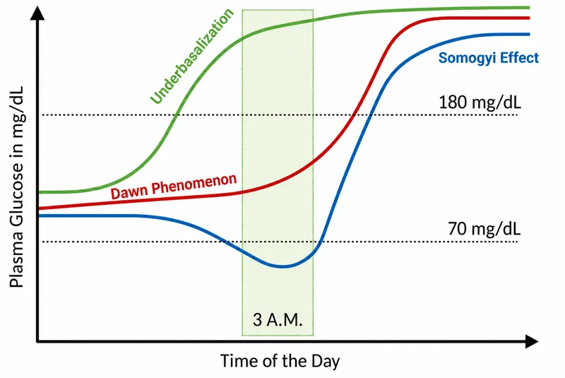 Somogyi Effect vs. Dawn Phenomenon vs. Underbasalization