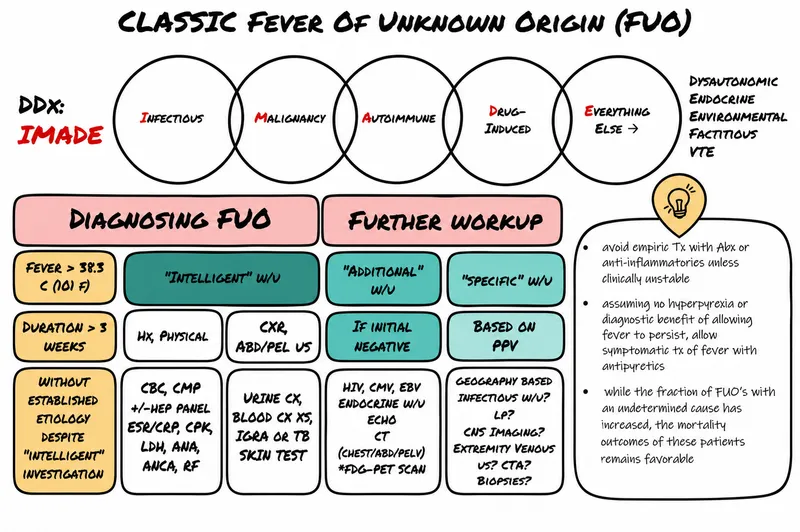 Fever of Unknown Origin (FUO) Diagnosis & Workup