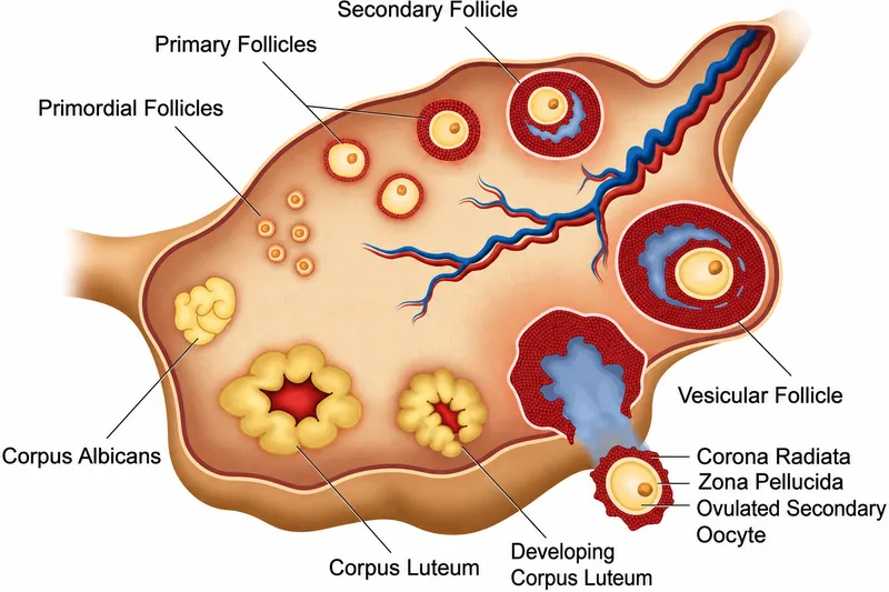 Ovarian Folliculogenesis, Ovulation, Corpus Luteum