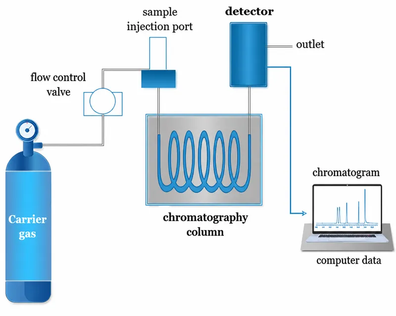 Gas Chromatography instrument schematic