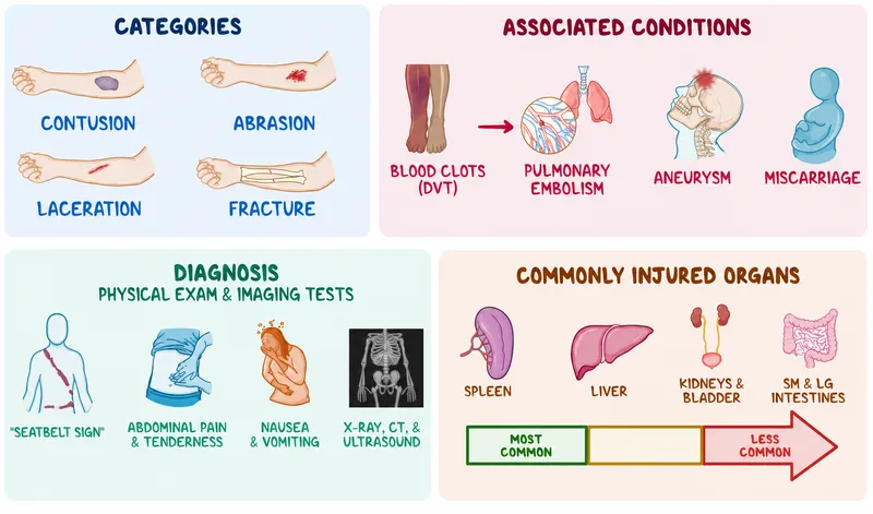 Blunt Force Trauma: Categories, Diagnosis, and Injuries