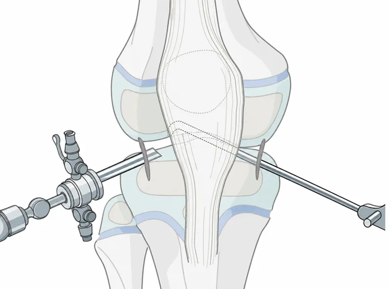 Knee arthroscopy portals and instrument insertion