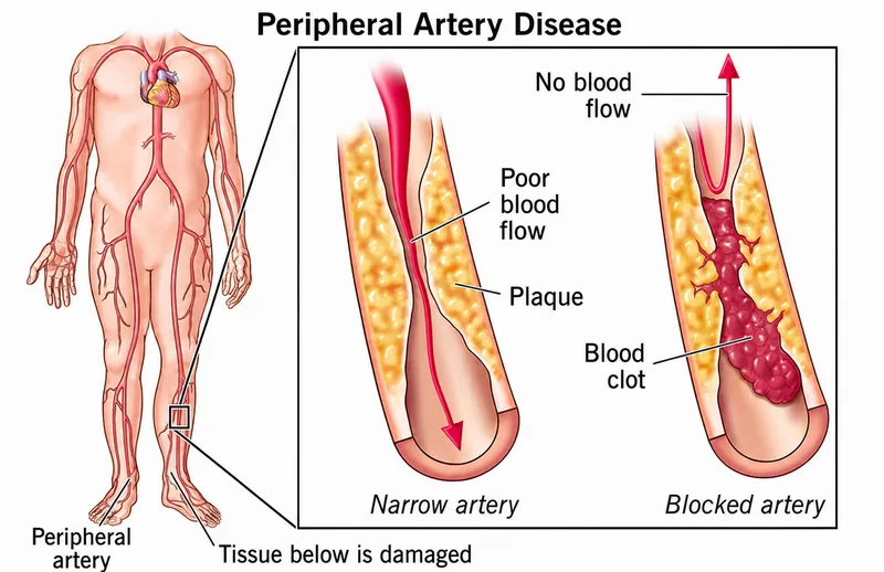 Peripheral Artery Disease: Narrowed and Blocked Artery