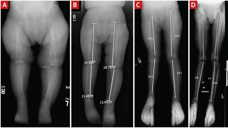 Plain films show increasing femoral length discrepancy