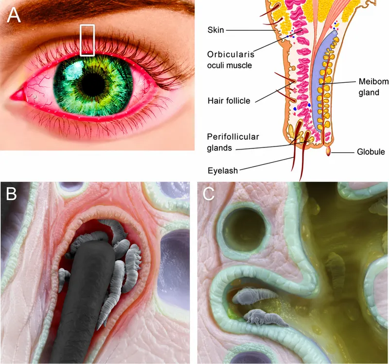 Blepharitis and MGD: Anatomy and Demodex Mites