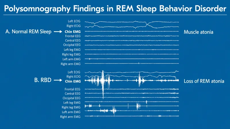 Polysomnography: Normal REM Sleep vs. REM Behavior Disorder