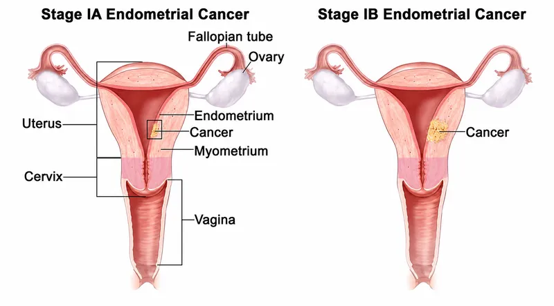 Endometrial Cancer Staging: Stages IA and IB
