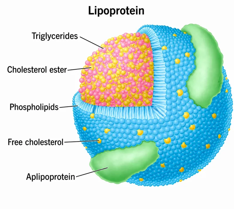 Lipoprotein structure diagram