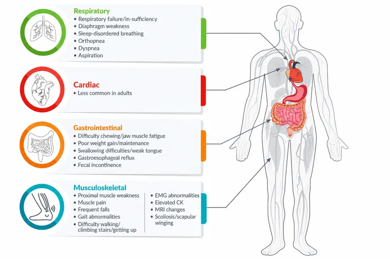 Pompe disease symptoms by body system