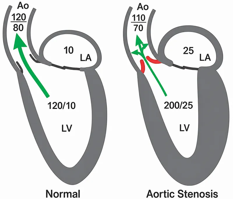 Normal vs. Aortic Stenosis Cardiac Cycle