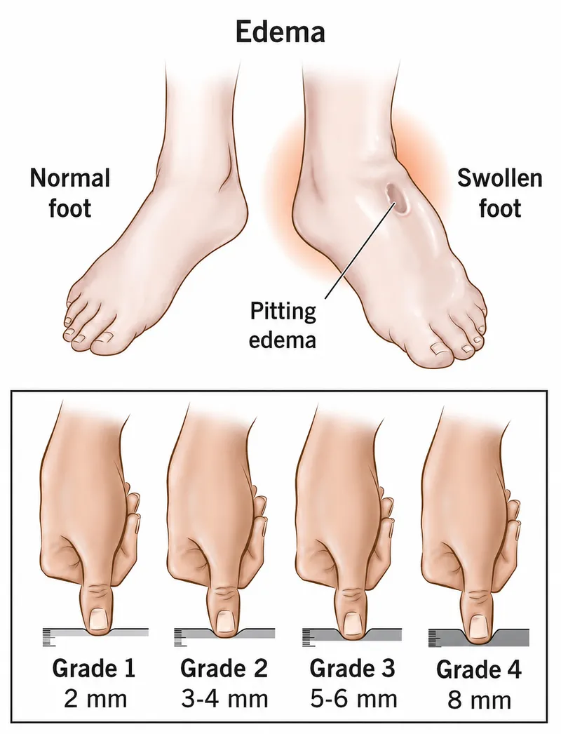 Pitting Edema Clinical Presentation and Grading