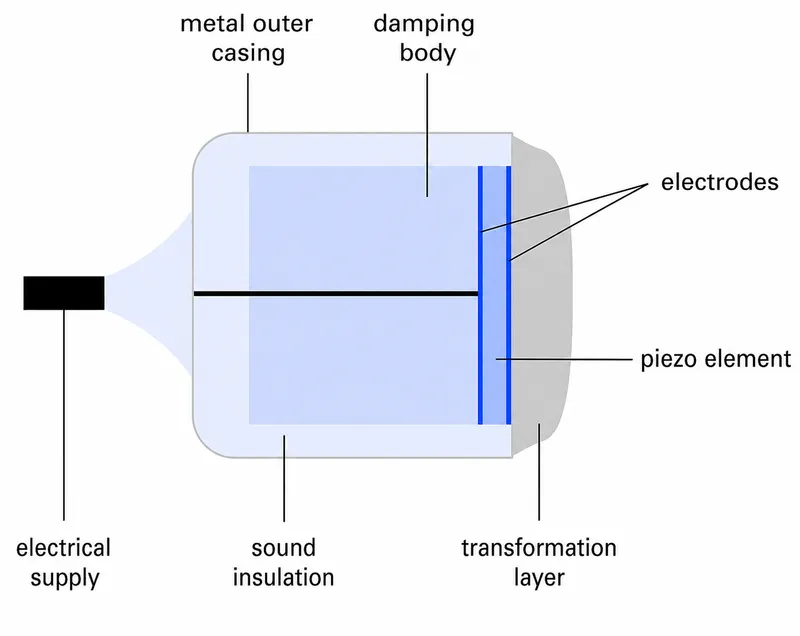 Ultrasound Transducer Components Diagram