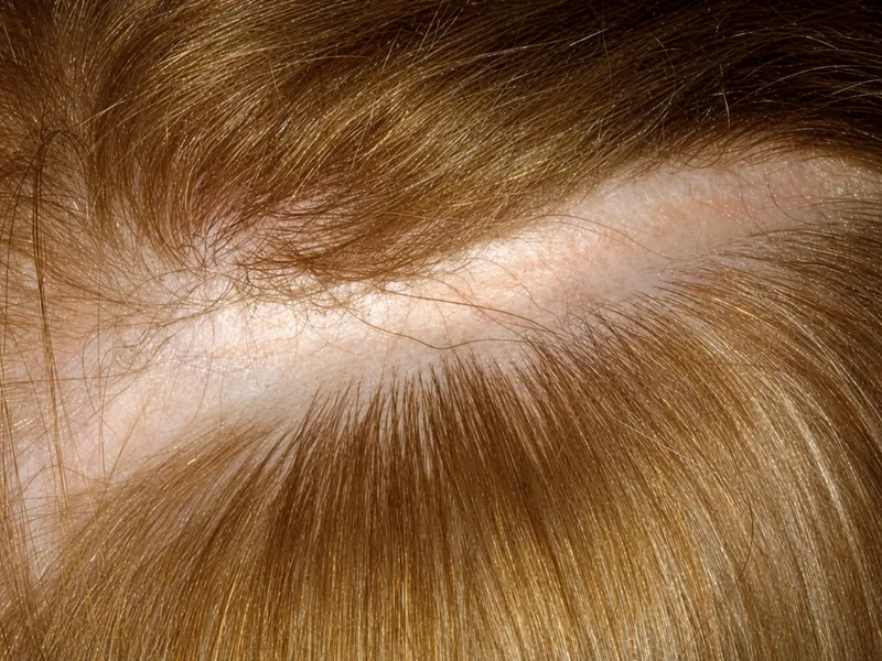 Linear morphea en coup de sabre on scalp