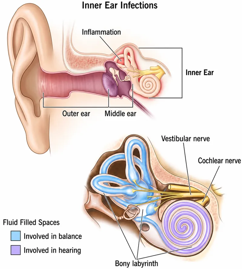 Inner ear anatomy and inflammation
